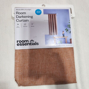 Room essentials room darkening curtains orange heather 42''W x 63''L